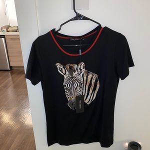 Dolce & Gabbana Jersey T -Shirt Zebra Sequin